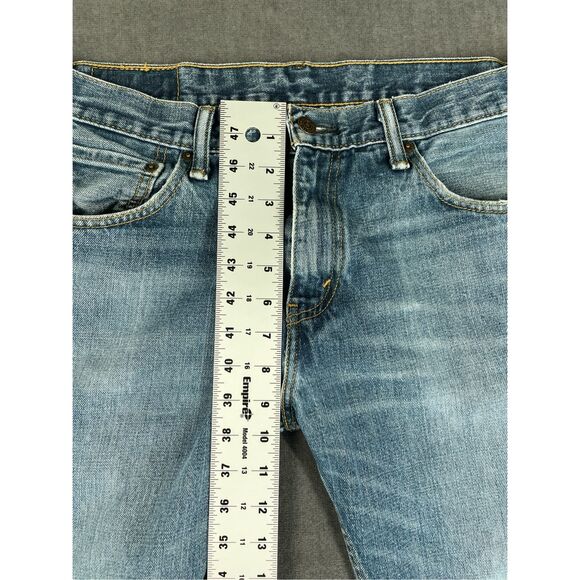 Levis 527 Jeans Women W31 L32 31x32 Blue Bootcut Y2K Low Rise Faded Distressed - Picture 4 of 11
